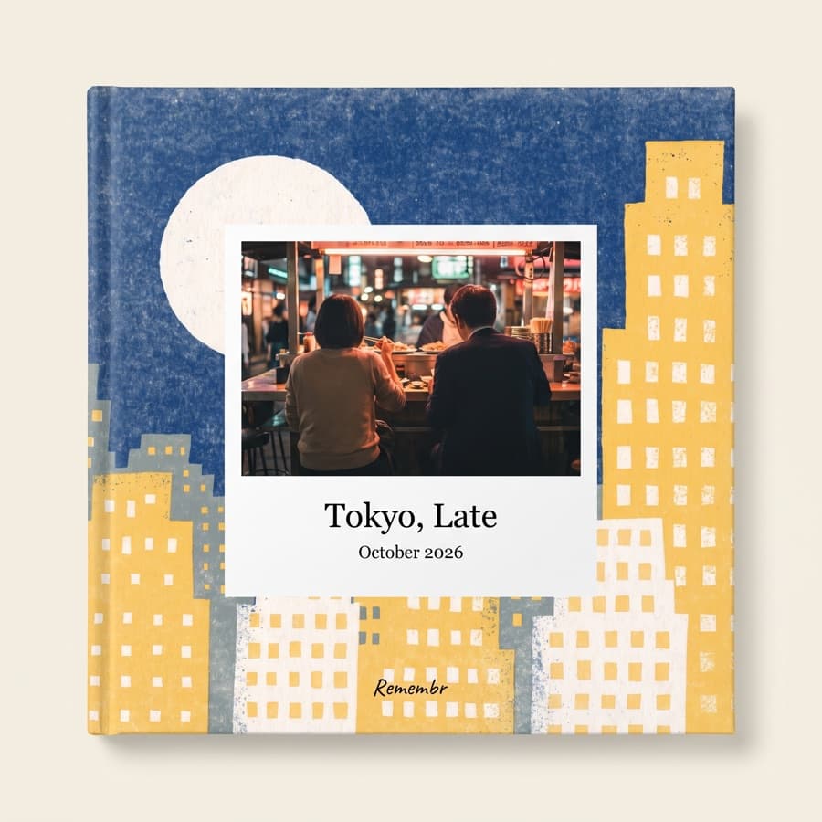 City, After Dark — an 11×11 hardcover reading “Tokyo, Late, October 2026”