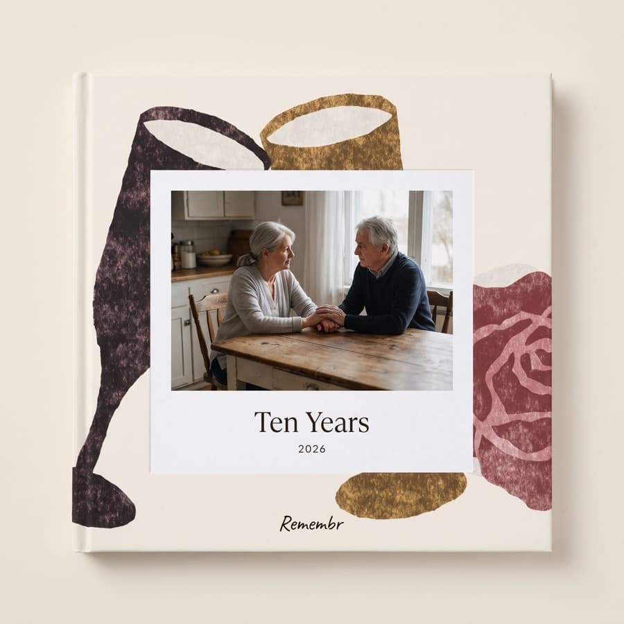 One More Year — an 11×11 hardcover reading “Ten Years, 2026”