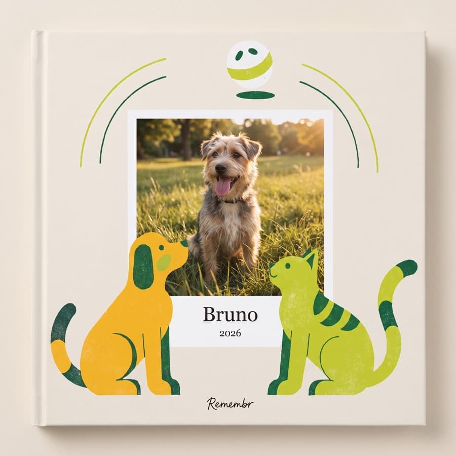 The Good Boy Edition — an 11×11 hardcover reading “Bruno, 2026”